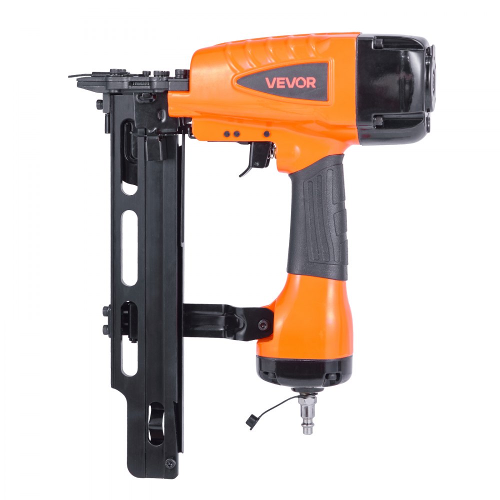 VEVOR Pneumatic Staple Gun, 16 Gauge 7/16-inch Medium Crown Pneumatic Stapler 1" to 2" Length, 70-120PSI Heavy Duty Air-Powered Staple Gun for Roof Decking, Wall Sheathing, Fencing and Subflooring
