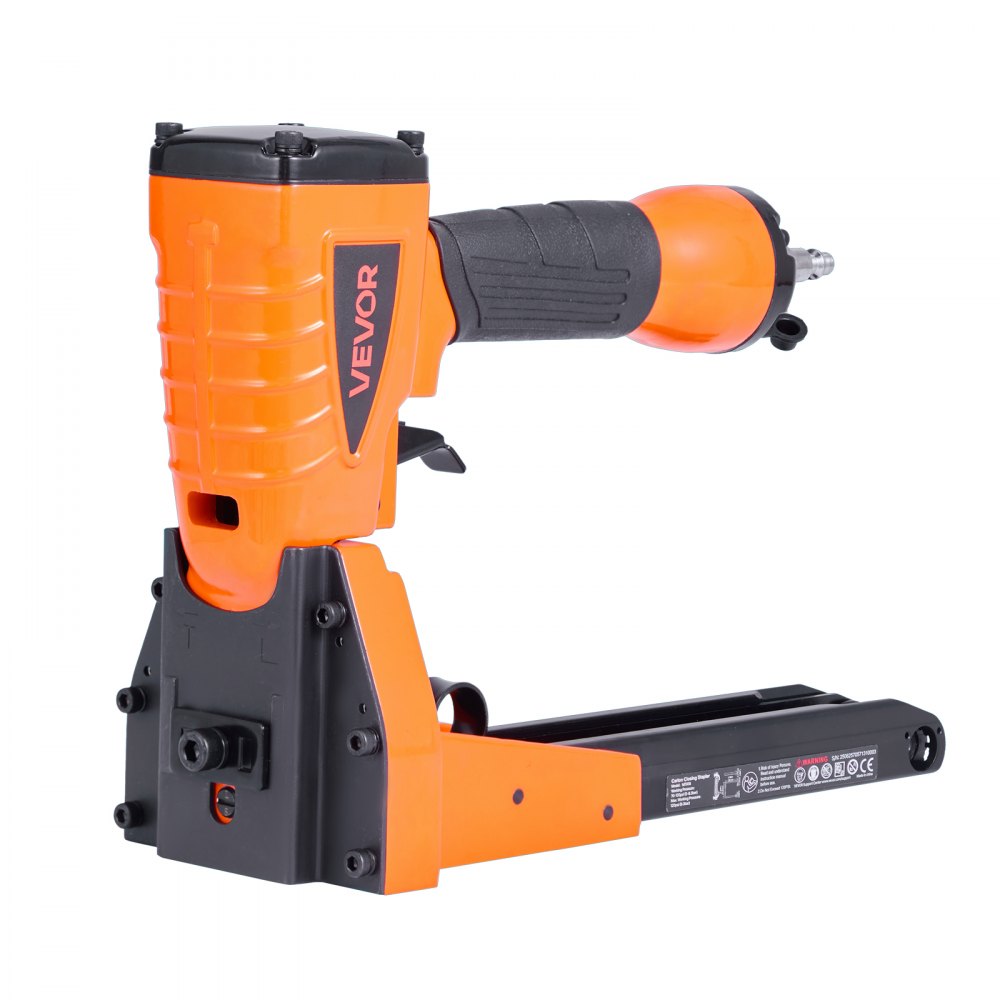 VEVOR Pneumatic Carton Closing Stapler, 13 Gauge Pneumatic Cardboard Staple Gun for 1-3/8 inch Crown 5/8" & 3/4" Length, Depth-Adjustable 70-120 PSI Air Staple Gun for Boxes Carton Closing, Packaging