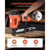VEVOR Pneumatic Staple Gun, 16 Gauge 1-inch Wide Crown Pneumatic Stapler 5/8" to 1-1/2" Length, 70-120PSI Air Staple Gun with Two Firing Modes for Roof Decking, Wall Sheathing, Fencing, Subflooring