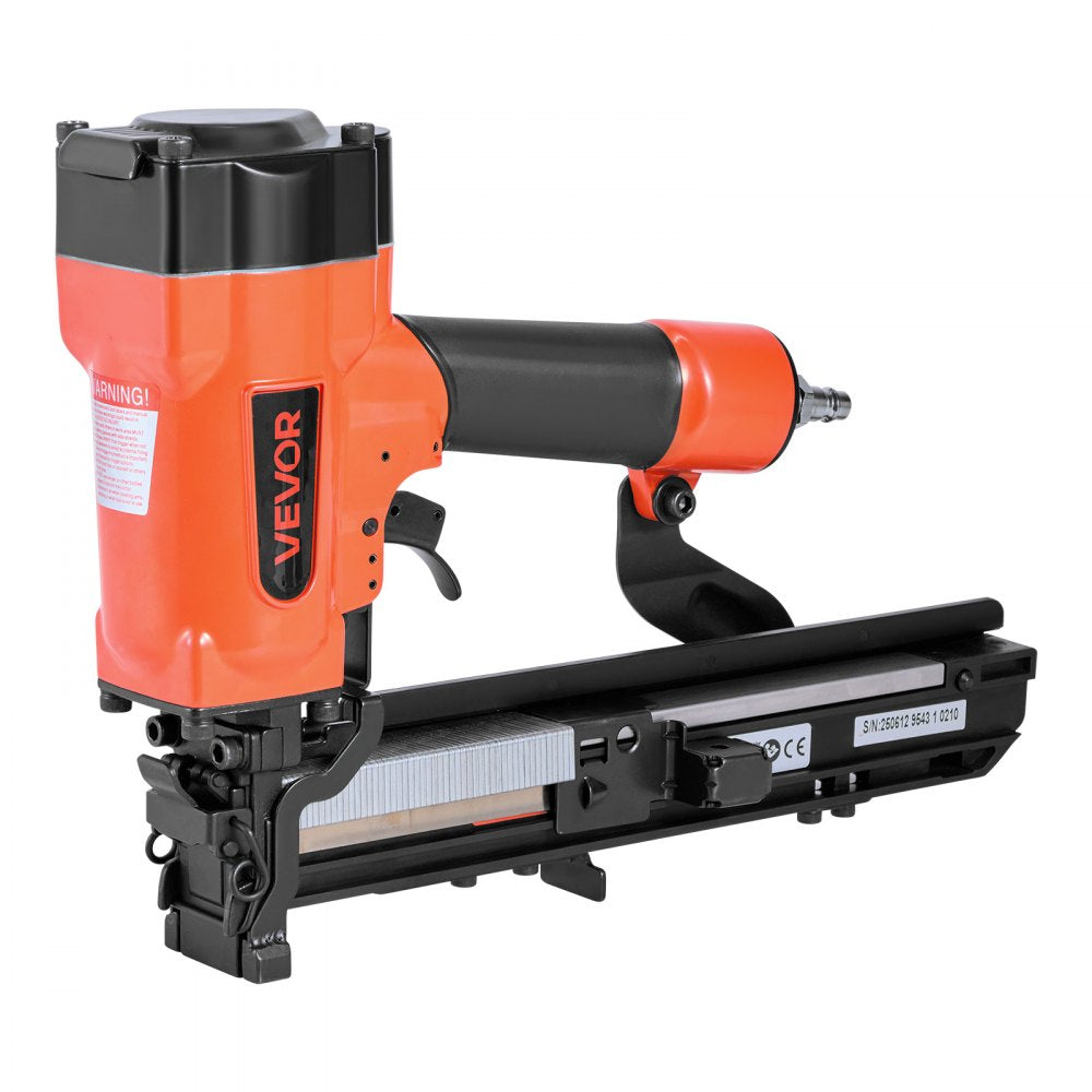 VEVOR Pneumatic Staple Gun, 16 Gauge 1-inch Wide Crown Pneumatic Stapler 5/8" to 1-1/2" Length, 70-120PSI Air Staple Gun with Two Firing Modes for Roof Decking, Wall Sheathing, Fencing, Subflooring