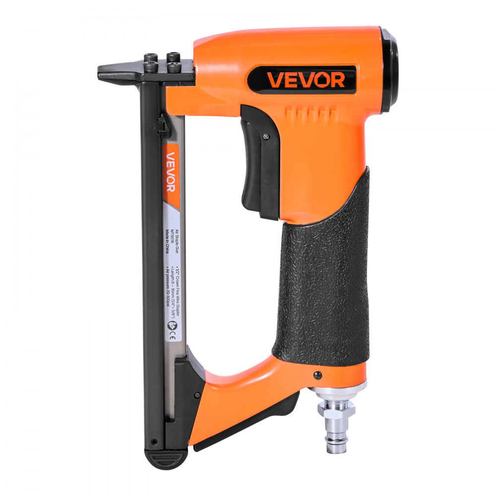VEVOR Pneumatic Staple Gun, 21 Gauge Air Upholstery Stapler for 80 Series Fine Wire Staples 1/2" Crown 1/4"-5/8" Length, Max 150PCS Loading Air Staple Gun for Upholstering, Woodworking, DIY Projects