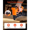 VEVOR Pneumatic Staple Gun, 22 Gauge Pneumatic Upholstery Stapler for 71 Series Fine Wire Staples 3/8-inch Crown 5/32"-5/8" Length, 70-110 PSI Air Staple Gun for Woodworking, Upholstering, DIY Project