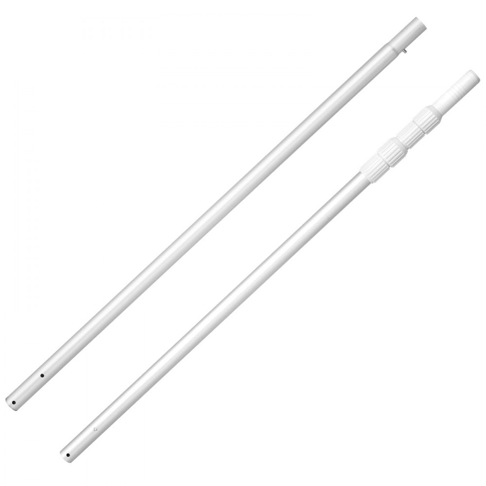 VEVOR Pool Pole, 3.4 to 12 Ft Telescoping Swimming Pool Cleaning Poles, Professional Adjustable Telescopic Pole with Extension Pole, Heavy Duty Cleaner Stick for Skimmer Net, Rake, Brush, Vacuum Head