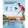 VEVOR Swimming Pool Cleaning Kit, Includes 2 Detachable Brush Heads (20 Inch / 5.5 Inch) and 2 Pool Skimmer Nets, 4-in-1 Inground/Above Ground Pools Cleaning Tools Set for Leaf, Fine Mesh, No Poles