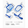 VEVOR Swimming Pool Cleaning Kit, Includes 2 Detachable Brush Heads (20 Inch / 5.5 Inch) and 2 Pool Skimmer Nets, 4-in-1 Inground/Above Ground Pools Cleaning Tools Set for Leaf, Fine Mesh, No Poles