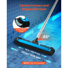 VEVOR Pool Brush Head, 20 Inch Scrub Brushes with Nylon Bristles and Aluminum Pole Connector, Heavy Duty Curved Brush Head for Cleaning Inground/Above Ground Swimming Pool Walls, Pole Not Included