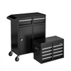 VEVOR Rolling Tool Chest, 2-in-1 Design, 5 Drawers Tool Cabinet Organizer with Detachable Top Metal Toolbox, Lock Bar, Protective Liner, and Tools Rack, Garage Storage Cabinet for Warehouse, Workshop