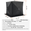VEVOR Portable Ice Shelter, 1-2 Person Pop-Up Ice Fishing Tent, 24 Square Feet Fishable Area, Ice Shanty for Winter Fishing, Waterproof Oxford Ice Cube with Anchors/Ropes/Carrying Bag, 60"x60", Black