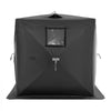 VEVOR Portable Ice Shelter, 1-2 Person Pop-Up Ice Fishing Tent, 24 Square Feet Fishable Area, Ice Shanty for Winter Fishing, Waterproof Oxford Ice Cube with Anchors/Ropes/Carrying Bag, 60"x60", Black