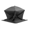 VEVOR Portable Ice Shelter, 1-2 Person Pop-Up Ice Fishing Tent, 24 Square Feet Fishable Area, Ice Shanty for Winter Fishing, Waterproof Oxford Ice Cube with Anchors/Ropes/Carrying Bag, 60"x60", Black