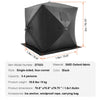 VEVOR Portable Ice Shelter, 3-4 Person Pop-Up Ice Fishing Tent, 35 Square Feet Fishable Area, Ice Shanty for Winter Fishing, Waterproof Oxford Ice Cube with Anchors/Ropes/Carrying Bag, 71"x71", Black