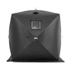 VEVOR Portable Ice Shelter, 3-4 Person Pop-Up Ice Fishing Tent, 35 Square Feet Fishable Area, Ice Shanty for Winter Fishing, Waterproof Oxford Ice Cube with Anchors/Ropes/Carrying Bag, 71"x71", Black