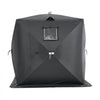 VEVOR Portable Ice Shelter, 3-4 Person Pop-Up Ice Fishing Tent, 43 Square Feet Fishable Area, Ice Shanty for Winter Fishing, Waterproof Oxford Ice Cube with Anchors/Ropes/Carrying Bag, 90"x90", Black