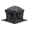 VEVOR Portable Ice Shelter, 3-4 Person Pop-Up Ice Fishing Tent, 43 Square Feet Fishable Area, Ice Shanty for Winter Fishing, Waterproof Oxford Ice Cube with Anchors/Ropes/Carrying Bag, 90"x90", Black