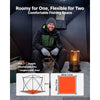 VEVOR Pop Up Ice Fishing Tent 1-2 Person 59 x 59 x 65 in Portable Shelter, for Winter Fishing, 24 sq ft Area, 300D Oxford Fabric Hub-Style Shanty, Ice Cube with Anchors, Ropes, Carrying Bag, Black