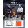 VEVOR Pop Up Ice Fishing Tent 3-4 Person 90 x 90 x 77 in Portable Shelter, for Winter Fishing, 58 sq ft Area, 300D Oxford Fabric Hub-Style Shanty, Ice Cube with Anchors, Ropes, Carrying Bag, Black