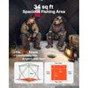 VEVOR Pop Up Ice Fishing Tent 3-4 Person 71 x 71 x 79 in Insulated Shelter, for Winter Fishing, 34 sq ft Area, 600D 4-Layer Fabric, Portable Hub-Style Shanty Cube with Anchors, Ropes, Carry Bag, Red