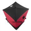 VEVOR Pop Up Ice Fishing Tent 3-4 Person 71 x 71 x 79 in Insulated Shelter, for Winter Fishing, 34 sq ft Area, 600D 4-Layer Fabric, Portable Hub-Style Shanty Cube with Anchors, Ropes, Carry Bag, Red