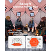 VEVOR Pop Up Ice Fishing Tent 6-8 Person 137 x 69 x 91 in Insulated Shelter, for Winter Fishing, 84 sq ft Area, 600D 4-Layer Fabric, Portable Hub-Style Shanty Cube with Anchors, Ropes, Carrying Bag