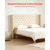 VEVOR king size adjustable height diamond tufted headboard (cream) - image 1