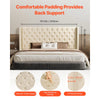 VEVOR king size adjustable height diamond tufted headboard (cream) - image 2