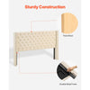 VEVOR king size adjustable height diamond tufted headboard (cream) - image 3