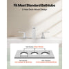 VEVOR Roman Tub Faucet, 3 Hole Waterfall Bathtub Faucet, Bath Tubs Faucets Set with 2 Handles, Roman Tub Faucets Deck Mount for Pet Washing, Baby Care, Adult Bathing, Silver, Right-Angle Tub Faucet