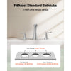 VEVOR Roman Tub Faucet, 3 Hole Waterfall Bathtub Faucet, Gooseneck Bath Tubs Faucets Set with 2 Handles, Deck Mount Bath Tub Faucets Set for Pet Washing, Adult Bathing, Brushed Stainless Steel