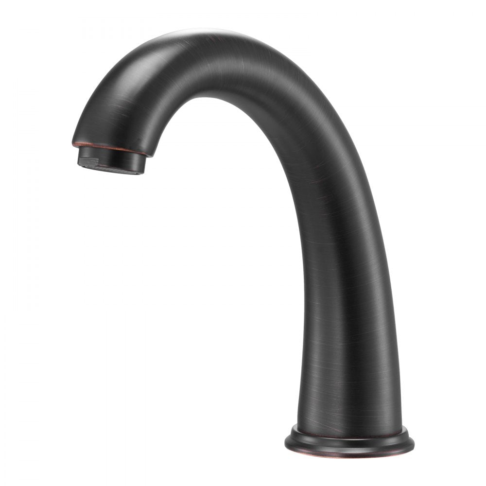 VEVOR Roman Tub Faucet, 3 Hole Waterfall Bathtub Faucet, Gooseneck Bath Tubs Faucets Set with 2 Handles, Roman Tub Faucets Deck Mount for Pet Washing, Adult Bathing, Bronze, Temperature Control