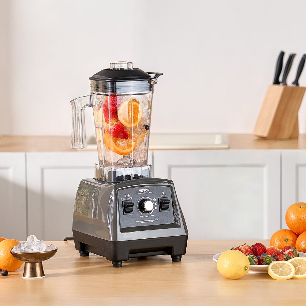 VEVOR Blender for Smoothies, 61 oz 1400W, Professional Blender with Powerful Motor, Multi-Functional Food Processing Blender for Smoothie/Milkshake/Juice, Fits for Kitchen