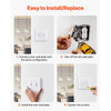 VEVOR Toggle Light Switch Wall Plates, 2-Gang Switch Electrical Outlet Covers, Standard Size 4.61in L x 4.53in H Unbreakable Polycarbonate Thermoplastic Faceplate for Receptacle Outlet&Switch(5 Pack, White)