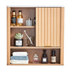 VEVOR Bathroom Wall Cabinet, with Door and Adjustable Shelf, Over the Toilet Storage Medicine Cabinet Wall Mounted, Hanging Organizer with Shelves and Open Partition for Laundry Room Kitchen Restroom