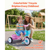 VEVOR Toddler Tricycle for 2-5 Year Old, Kids Trike with Adjustable Seat, Storage Basket, Carbon Steel Frame, Handlebar Grips for Outdoor Play, Tricycle for Toddlers, Birthday Toy for Boys and Girls
