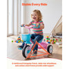 VEVOR Toddler Tricycle for 2-5 Year Old, Kids Trike with Adjustable Seat, Storage Basket, Carbon Steel Frame, Handlebar Grips for Outdoor Play, Tricycle for Toddlers, Birthday Toy for Boys and Girls
