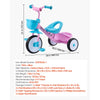 VEVOR Toddler Tricycle for 2-5 Year Old, Kids Trike with Adjustable Seat, Storage Basket, Carbon Steel Frame, Handlebar Grips for Outdoor Play, Tricycle for Toddlers, Birthday Toy for Boys and Girls