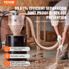 VEVOR Cyclone Dust Separator, 4" Retrofit Cyclone Separator for Dust Collectors, ABS Dust Deputy With 2" Hole O.D. Connector & Hose for Wet/Dry Shop Vacuums, Fits 5-10 Gallon Tank (Tank Exclude)