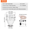VEVOR Cyclone Dust Separator, 4" Retrofit Cyclone Separator for Dust Collectors, ABS Dust Deputy With 2" Hole O.D. Connector & Hose for Wet/Dry Shop Vacuums, Fits 5-10 Gallon Tank (Tank Exclude)