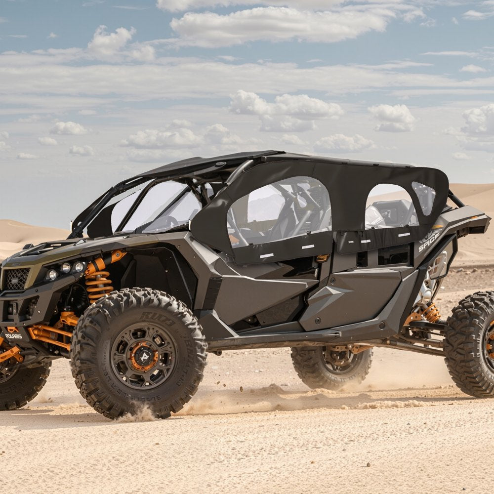 VEVOR Cab Enclosure Upper Doors, Compatible with Can-Am Maverick X3 MAX 4-Seater 2017-2024, Soft Upper Doors, Windproof Upgraded Zipper UTV Soft Side Window Kit, Work with Roof and Partial Windshields