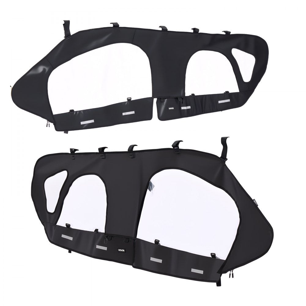 VEVOR Cab Enclosure Upper Doors, Compatible with Can-Am Maverick X3 MAX 4-Seater 2017-2024, Soft Upper Doors, Windproof Upgraded Zipper UTV Soft Side Window Kit, Work with Roof and Partial Windshields