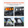 VEVOR Cab Enclosure Upper Doors, Compatible with Kawasaki Teryx4 2012-2022, Soft Upper Doors, Windproof & Waterproof Upgraded Zipper UTV Soft Side Window Kit, Work with Roof and Partial Windshields