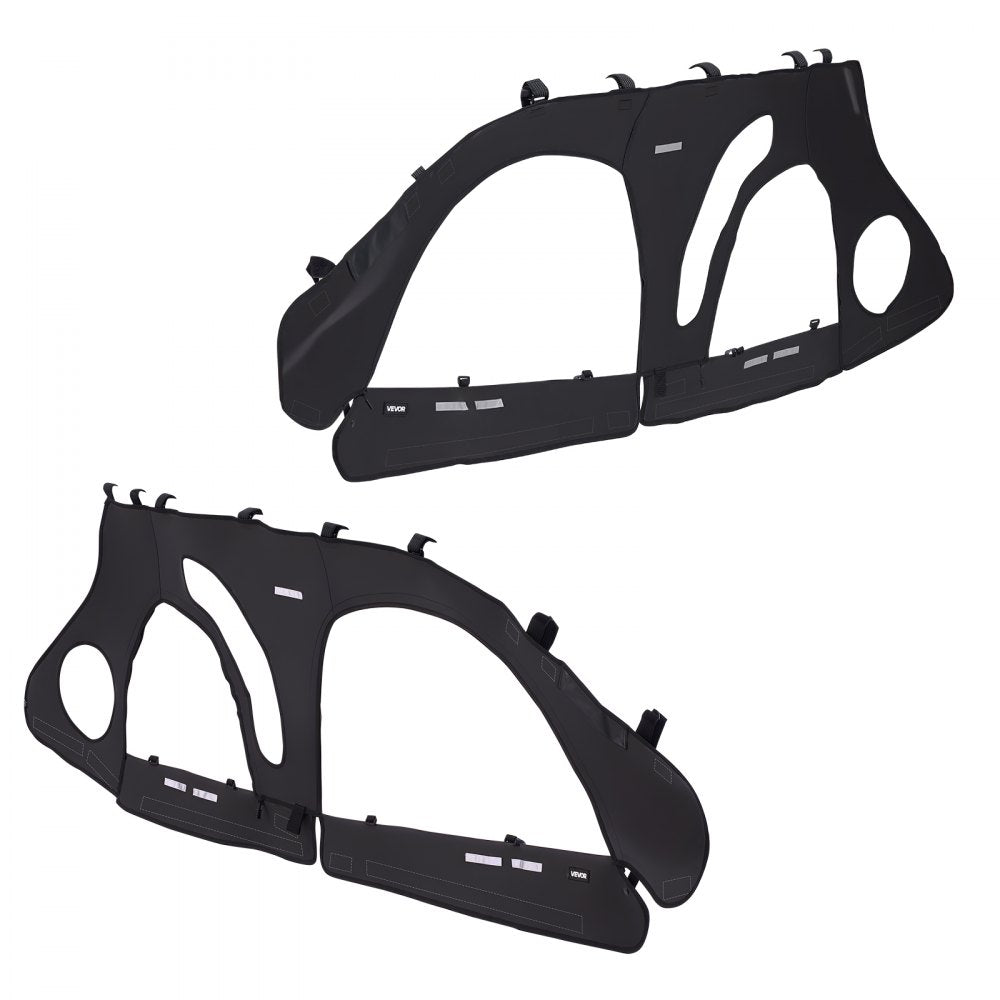 VEVOR Cab Enclosure Upper Doors, Compatible with Polaris RZR PRO 2020-2024/Polaris RZR Turbo2022-2024, Soft Upper Doors, Upgraded Zipper UTV Soft Side Window Kit, Fit with Side Mirrors and Windshields