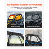 VEVOR Cab Enclosure Upper Doors, Compatible with Polaris RZR XP 1000/XP Turbo 2014-2023, Soft Upper Doors, Windproof Upgraded Zipper UTV Soft Side Window Kit, Work with Side Mirrors and Windshields
