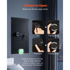 VEVOR Wall Safe, 3-Tier Hidden Wall Mounted Safe with Password & Key, Q235 Cold-Rolled Steel In-Wall Box with LED Lighting, 2 Adjustable Shelves & 5 Key Holders for Money, Jewelry, Passport, Black