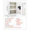 VEVOR 0.83 sq.ft Wall Safe, 3-Tier Hidden Wall Safe with Password, Key & Turning Knob, Q235 Cold-Rolled Steel In-Wall Box with Adjustable Shelves & Mounting Holes for Money, Jewelry, Passport, White
