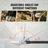 VEVOR Survival Shovel, 13 in 1 Camping Shovel Folding Multitool, Military Grade Portable Compact Tactical Shovel, Multifunction for Off-Roading, Camping, Hiking, Outdoor, Survivalist and Emergency