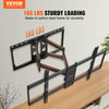 VEVOR Full Motion TV Mount Fits for Most 37-90 inch TVs, Swivel Tilt Horizontal Adjustment TV Wall Mount Bracket with 4 Articulating Arms, Max VESA 600x400mm, Holds up to 165 lbs