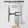VEVOR Full Motion TV Mount Fits for Most 26-55 inch TVs, Swivel Tilt Horizontal Adjustment TV Wall Mount Bracket with Articulating Arm, Max VESA 400x400mm , Holds up to 99 lbs