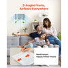 VEVOR 6 x 10 Inch Floor Registers, 6-Pack Floor Vents, HVAC 3-Direction Iron Vent Grilles for Home/Office Wall & Ceiling, Rustproof Anti-Peeling Air Vents Deflector Adjustable with Metal Damper, White