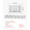 VEVOR 6 x 10 Inch Floor Registers, 6-Pack Floor Vents, HVAC 3-Direction Iron Vent Grilles for Home/Office Wall & Ceiling, Rustproof Anti-Peeling Air Vents Deflector Adjustable with Metal Damper, White