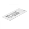 VEVOR 4 x 10 Inch Floor Registers, 6-Pack Floor Vents, HVAC 3-Direction Iron Vent Grilles for Home/Office Wall & Ceiling, Rustproof Anti-Peeling Air Vents Deflector Adjustable with Metal Damper, White